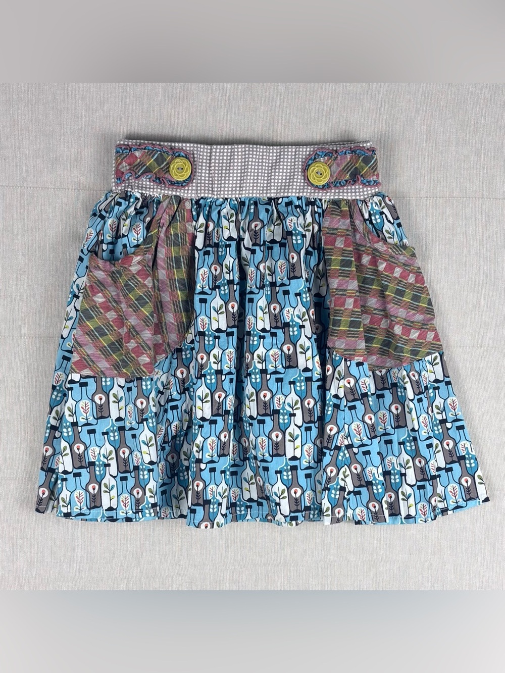 Matilda Jane Girls Size 10 Pocket Skirt Patchwork Floral Boutique Cotton Boho